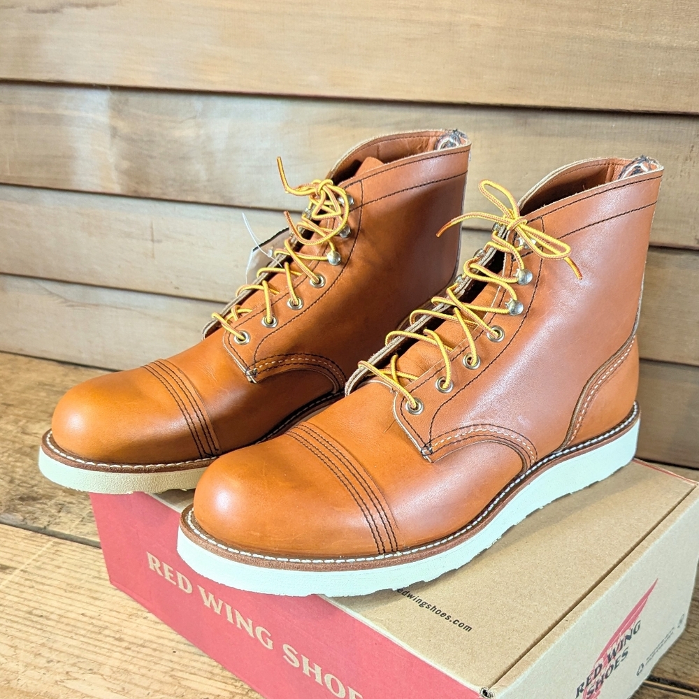 Red Wing Heritage Iron Ranger Traction Tread 8089 Oro Legacy Leather Boots 10